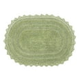 thumbnail image 2 of Better Trends 17" x 24" Oval Shape Bath Mat 100% Cotton Bathroom Rug Water Absorbent Bath Rug Machine Washable (Sage) Lilly Crochet Collection, 2 of 6