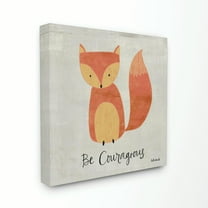 The Kids Room by Stupell Be Courageous Fox Graphic Art Canvas Wall Art by Katie Doucette