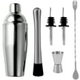 thumbnail image 2 of 6Pcs Cocktail Shaker Kit 750ML Mixology Bartender Kit Leakproof Bar Shaker Set Reusable Cocktail Making Set with Measuring Jigger Bar Spoon Muddler Liquor Bottle Pourer for Drink Mixing Bar Home, 2 of 11