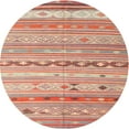 thumbnail image 1 of Ahgly Company Machine Washable Indoor Round Contemporary Orange Area Rugs, 8' Round, 1 of 7