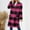 Pink, variant on Winter Plaid Jackets for Womens Fashion Plus Size Casual Trundown Collar Outwear Coat Long Sleeve Pockets Plaid