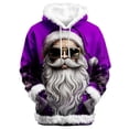 thumbnail image 4 of NinXxx Women's Fashion Hooded Sweatshirt Cozy Winter Loungewear Streetwear Top Purple L, 4 of 4