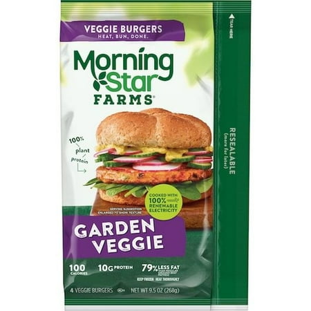 Morningstar Farms Garden Veggie Burgers 9.5 Ounce — 8 per case
