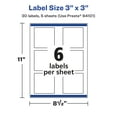 thumbnail image 6 of Avery Glossy Clear Square Labels, 3" x 3", 30 Labels, 6 of 10
