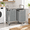 Grey, variant on Laundry Sorter Hamper With Wooden Top Sh2*14.5gal(110l) Metal Frame Basket Wheels Pull Out And Removable Bags 2 Bags-golden