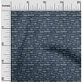 thumbnail image 2 of oneOone Cotton Flex Blue Fabric Text Craft Projects Decor Fabric Printed By The Yard 40 Inch Wide, 2 of 5