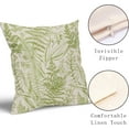 thumbnail image 5 of Lime Green Plant Pillow Covers 18X18 Inch Herbs Botanical Fern Vintage Leaves Floral Decorative Pillow Cases Set of 2 Cotton Linen Throw Pillows Farmhouse Home Decor For Sofa Couch Cushion Outdoor, 5 of 6