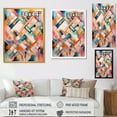 thumbnail image 4 of Designart "Pink And Blue Symmetry In Motion" Modern Geometric Wall Art For Kitchen, 4 of 5