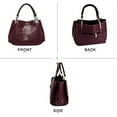 thumbnail image 5 of Women Large Alligator Pattern Faux leather Top-handle Bag Handbag Travel Tote, 5 of 8