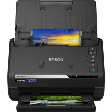 Epson FastFoto FF-680W Sheetfed Scanner - 600 dpi Optical - 32-bit Color - 10-bit Grayscale - 80 ppm (Color) - Duplex Scanning -