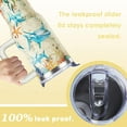 thumbnail image 4 of 40 Oz Shark Theme Tumbler With Handle Lid Straw Double Insulated Travel Coffee Ocean Mug Womens Shark Cup Gifts, 4 of 6