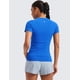 thumbnail image 2 of Remera CRZ YOGA sin costuras, transpirable, manga corta, azul, talla M, 2 of 4