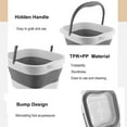 thumbnail image 3 of Leemeimei Baño de pies 15L (4 GL) Bañera plegable para pies con asa, masajeador de spa para pies, remojo de pies para pies secos y agrietados, cubo de plástico para pies, color gris, 3 of 5