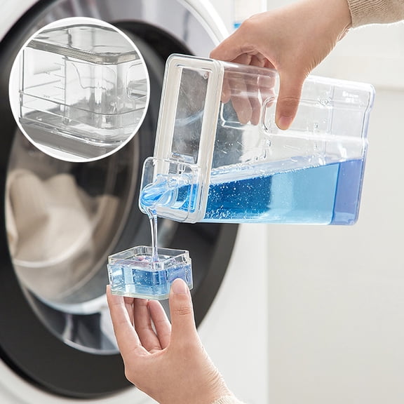 Transparent Laundry Detergent Storage Box, Large Capacity Plastic Container for Laundry Room Organization