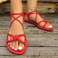 thumbnail image 5 of DIVVce Crisscross Strap Elastic Ankle Sandals For Women Open Toe Comfortable Casual Summer Footwear, 5 of 8