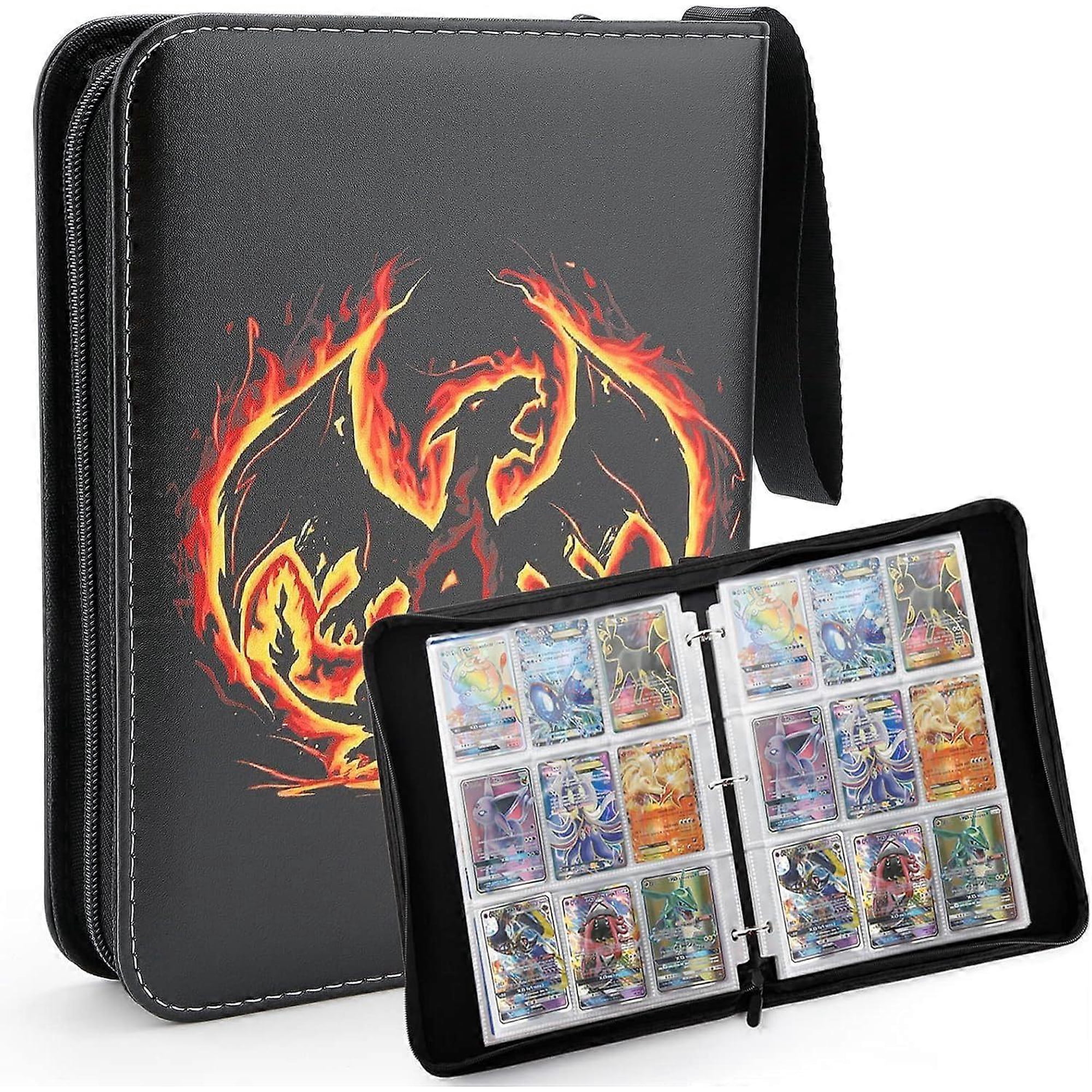 Classeur Carte Cahier compatible avec 400 Cartes,Cahier Range Carte, Cartes Collection, Album