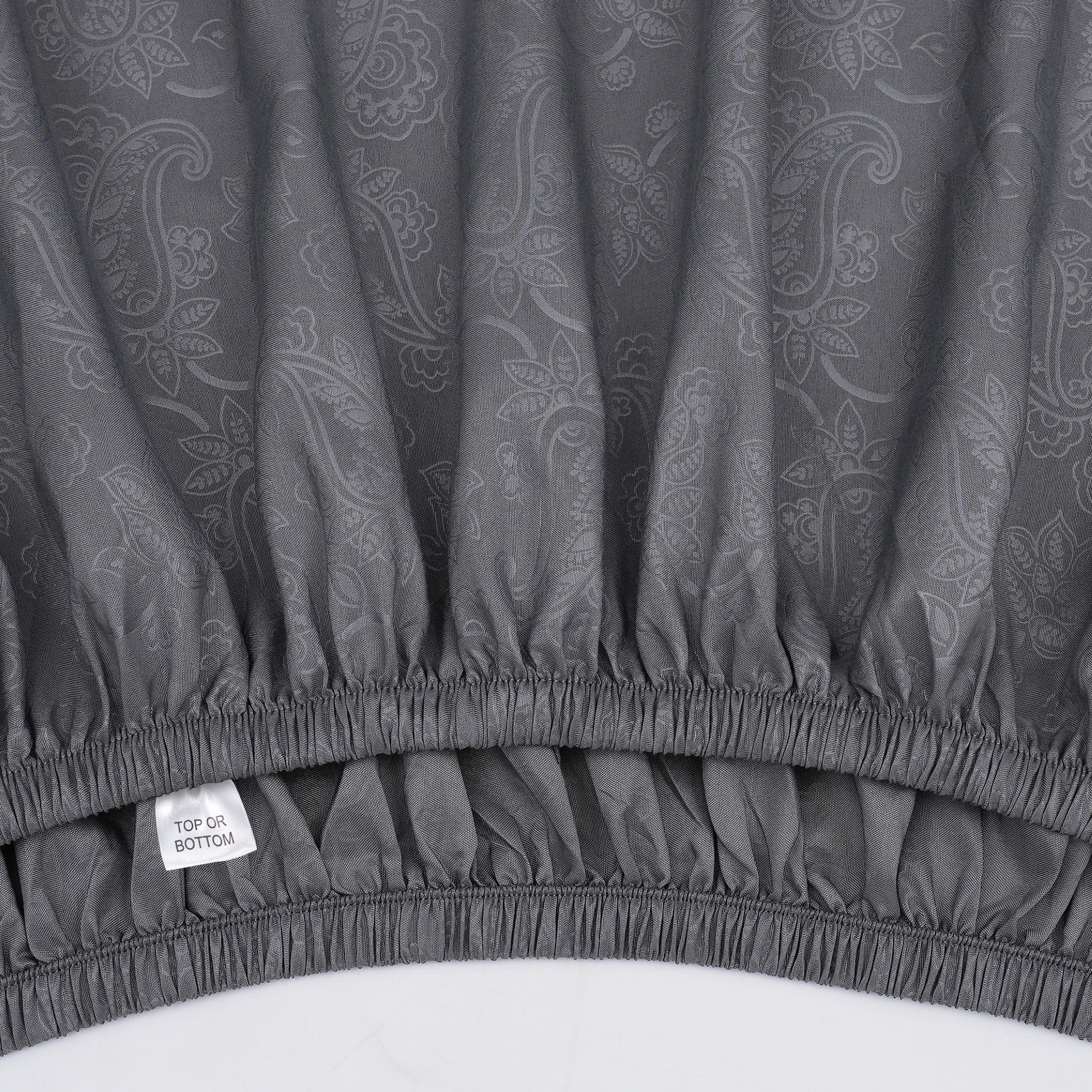 Mainstays Super Soft Brushed Microfiber Bed Sheet Set, Grey Embossed Hayden Paisley, Full, 4 Piece