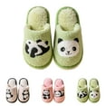 thumbnail image 4 of JAHH Children Boys Girls Winter Slippers Anti Slip Indoor Shoes Big Kids Adult Cotton Slippers for Toddler/Little Kid/Big Kid(7.8 Years,Green), 4 of 9