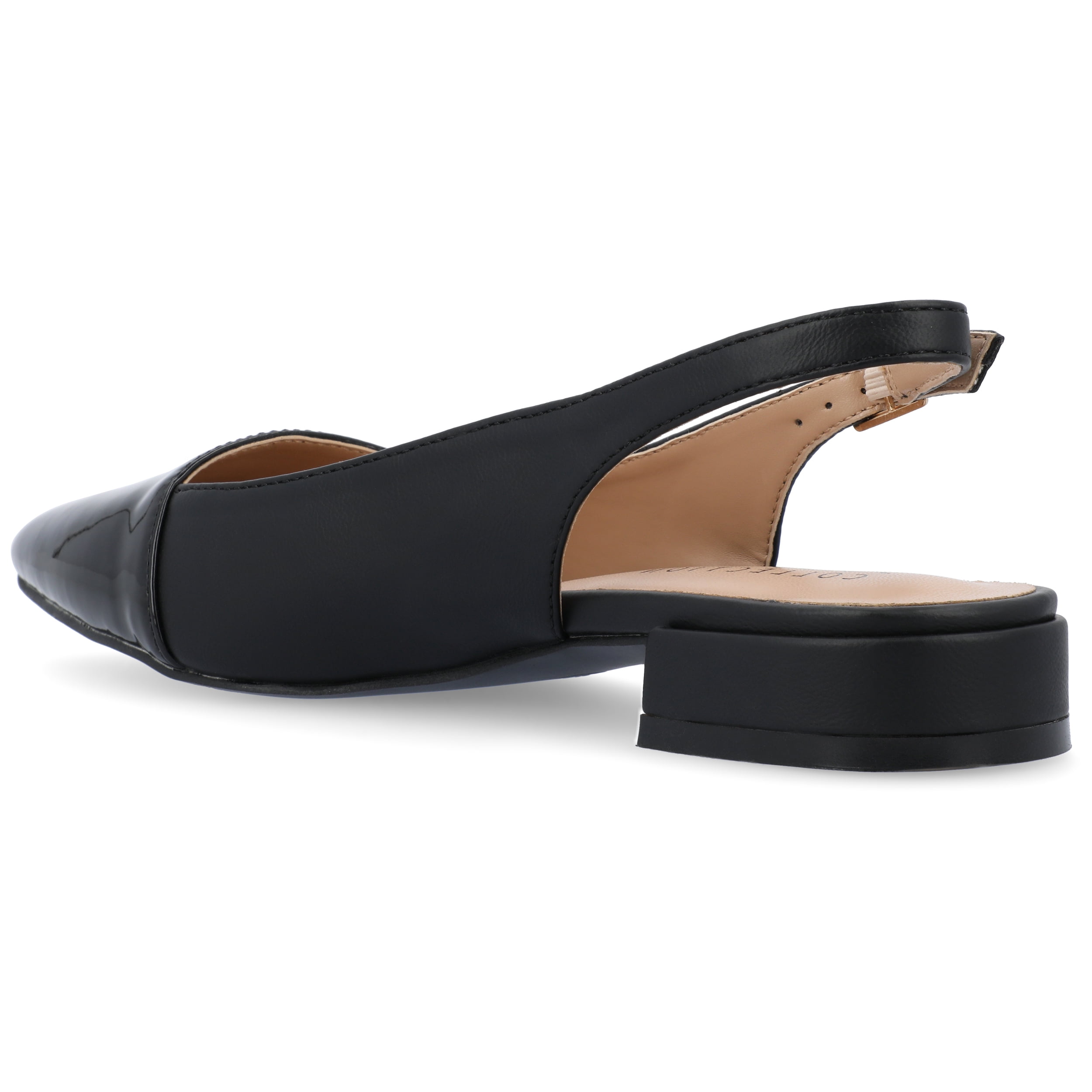 Journee Womens Bertie Sling Back Two Tone Pointed Toe Flats