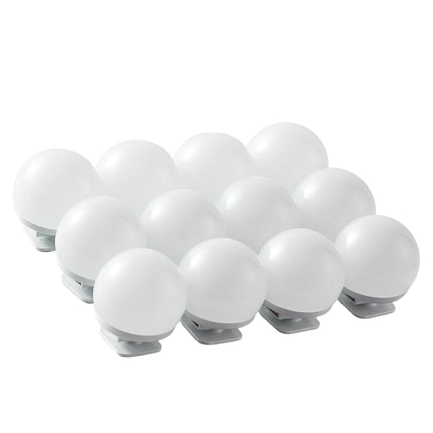 Luces de espejo de maquillaje LED Sunnimix Profesional Desmontable Regulable 12 piezas