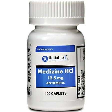 Reliable 1 Meclizine HCL 12.5mg Caplets 100 ea (Pack of 3)