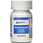 Reliable 1 Meclizine HCL 12.5mg Caplets 100 ea (Pack of 2)