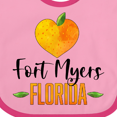 thumbnail image 4 of Inktastic Fort Myers Florida Orange in Heart Boys or Girls Baby Bib, 4 of 4