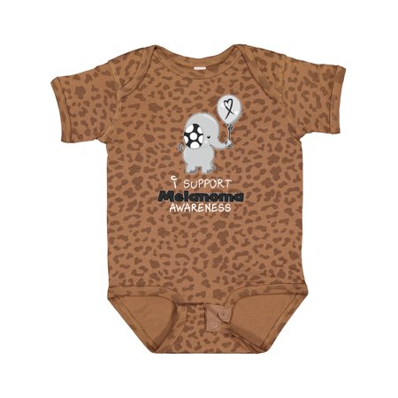 

Inktastic I Support Melanoma Awareness Elephant with Balloon Gift Baby Boy or Baby Girl Bodysuit