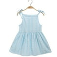 thumbnail image 2 of Robe de Fête Princesse à Fleurs Unies Rayée pour Fille Tout-Petit Robe d'Été, 2 of 8