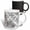 Multicolor, variant on 3drose, Glam Image of Silver Glitter Crowns Pattern, 11oz Magic Transforming Mug