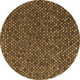 thumbnail image 1 of Ahgly Company Indoor Round Abstract Brown Modern Area Rugs, 6' Round, 1 of 4