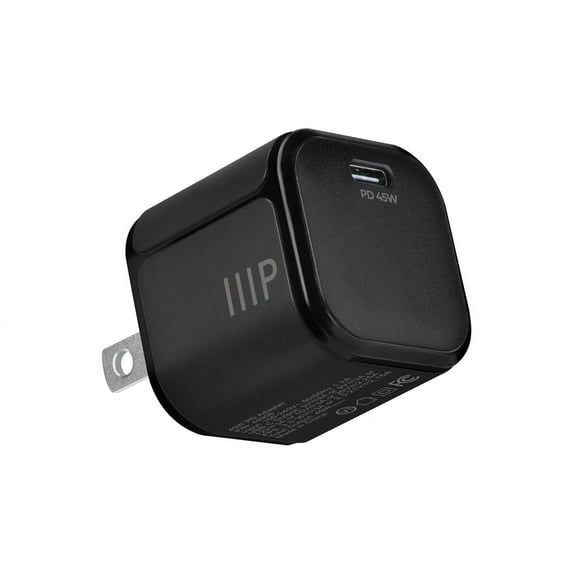 Monoprice 45W USB‑C Mini Cubic GaN Charger, PD 3.0, 100V ~ 240V, 50 / 60 Hz, 1.2A Max, Ultra Compact and Lightweight, ETL‑Certified