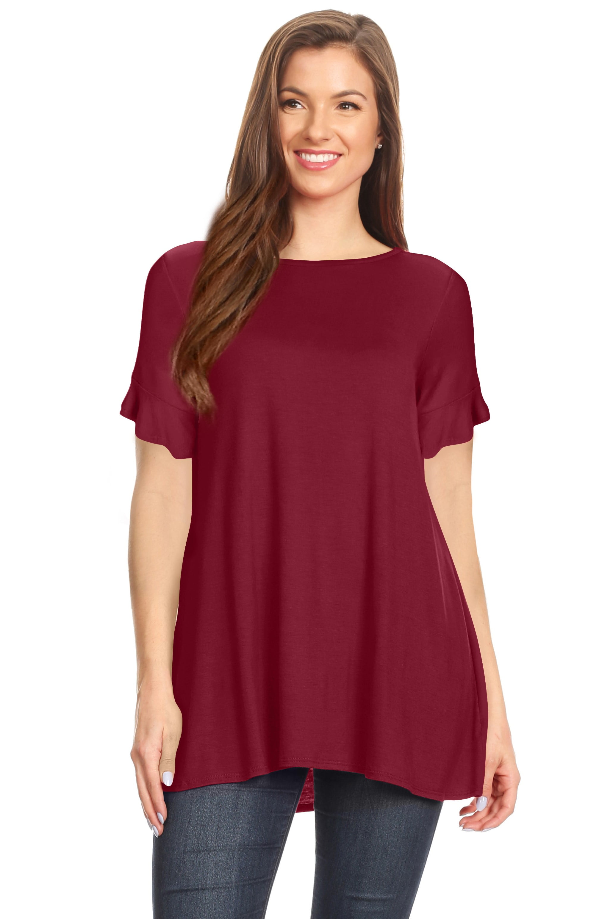 extra long tunic tops for leggings walmart