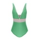 thumbnail image 5 of Traje de baño de bikini de verano para mujer, de color liso, con cojín en el pecho y sin soporte de acero, sin espalda, con tirantes, de nailon., 5 of 5