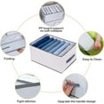 thumbnail image 6 of Pants Drawer Organizer 7 Divider, 2Pcs Foldable Clothes Organizer, Wardrobe Storage Box, Sweater Organizer, Closet Dresser Drawer Organizer for Tshirt,Thin Jeans,Leggings,Jacket,Gray, 6 of 7