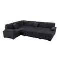 thumbnail image 7 of 4 Piece Oversized Corduroy Sleeper Sectional Sofa With Storage Chaise, 7 of 7