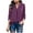 Purple, variant on Tops for Women Long Sleeve 3/4 Sleeve Women's Fall Casual V-Neck 3/4 Sleeve Work Shirt Solid Chiffon Fold Tunic Top office Wear Blouses Black L