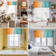 thumbnail image 5 of Orange Turquoise Gradual Valance Curtain for Windows Abstract Modern Rod Pocket Curtain Valances Short Window Treatments Panels for Kitchen Bathroom Laundry Room Basement 42 x 18 Inch, 5 of 9