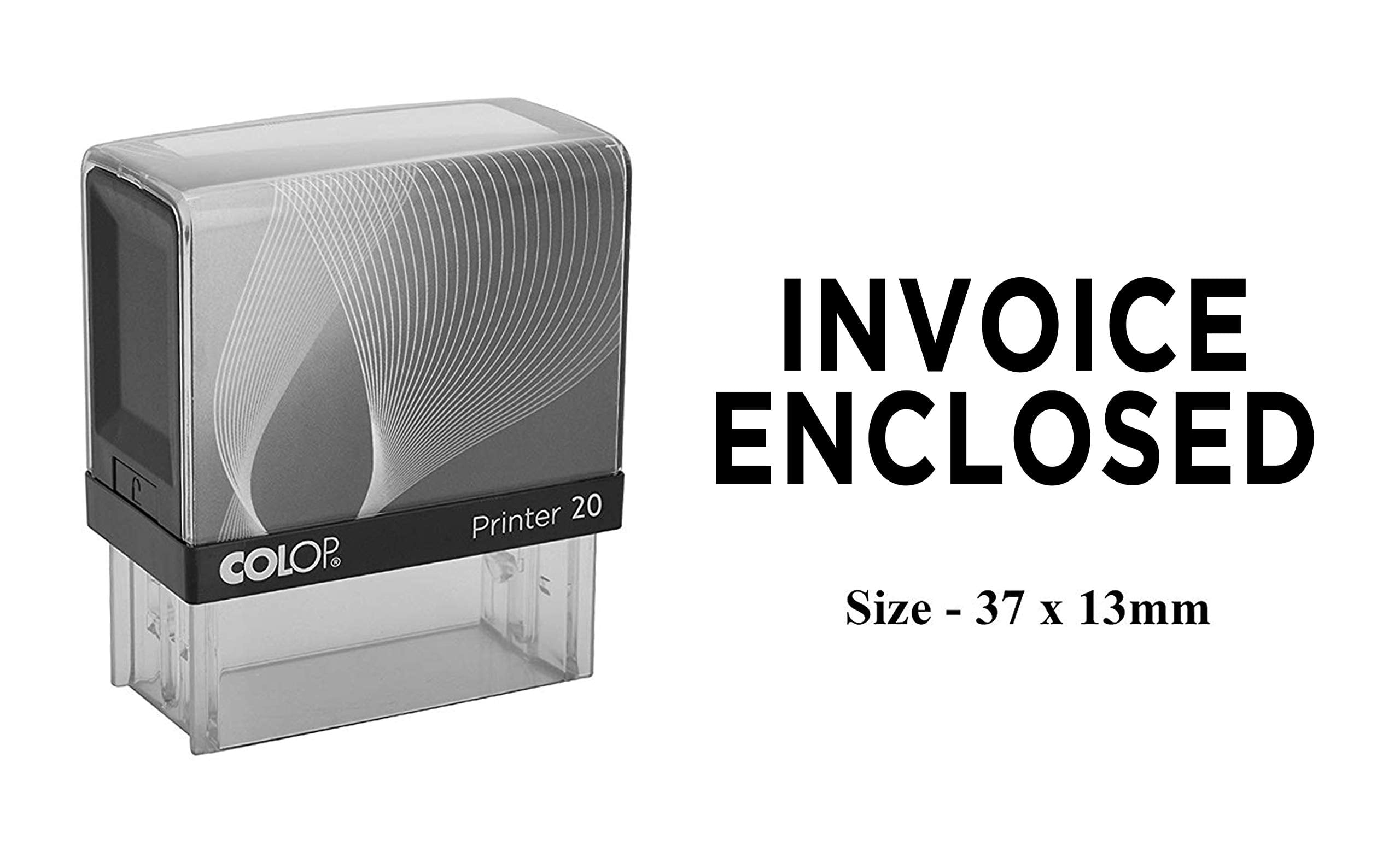 PrintValue Invoice EnclosedColop Printer 20 SelfInking Text Rubber