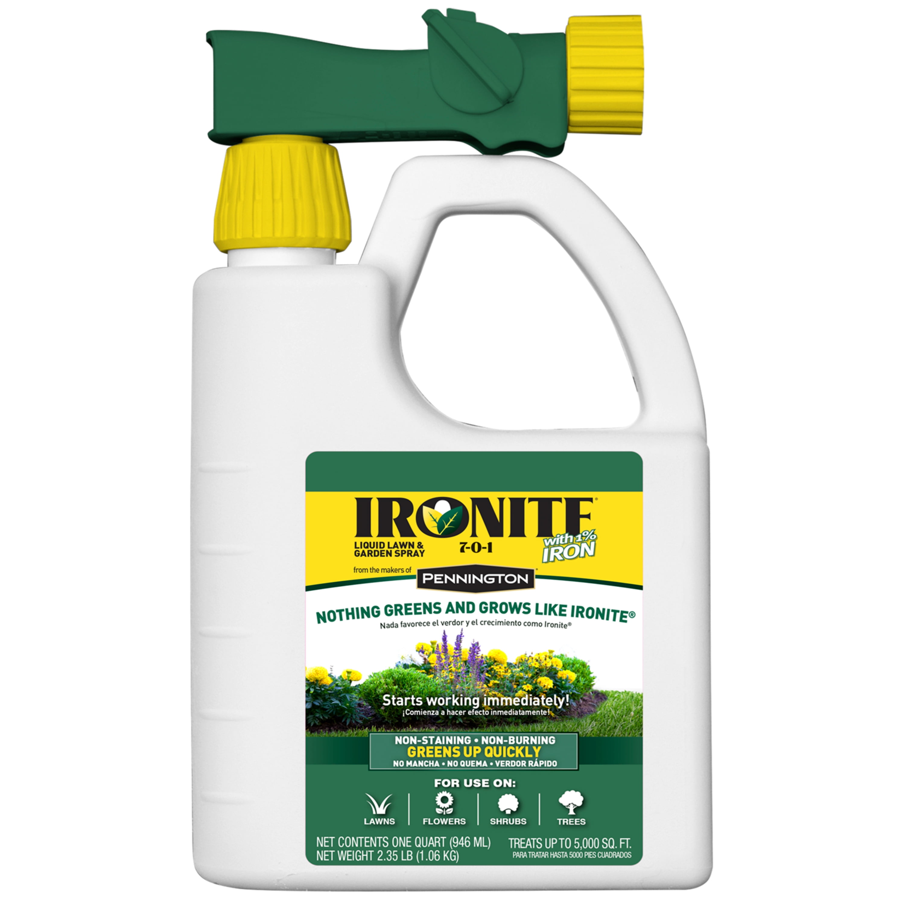 Ironite Liquid Lawn & Garden Fertilizer, 32 oz Ready-to-Spray - Walmart