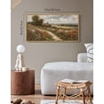 thumbnail image 5 of Drsoum Vintage Landscape Wall Art Countryside Meadow Wildflower Field Wall Prints Classic Retro Farmhouse Rustic Decorations for Living Room Bedroom 8x16in Natural Framed, 5 of 7