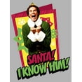 thumbnail image 2 of Men's Elf Santa I Know Him Quote  Pull Over Hoodie Athletic Heather Small, 2 of 4