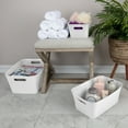 thumbnail image 5 of Mainstays Large Bin, Open Plastic Storage Containers, Versatile Stylish Organizers with Handles, White, 5 of 8