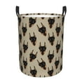 thumbnail image 6 of Lsque Cute Black Dog pattern Laundry Hamper Basket, Tall Woven Rope Hamper Basket for Clothes, Lightweight Storage Basket, Collapsible Waterproof-, 6 of 8