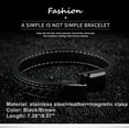 thumbnail image 2 of Jewish Messianic Symbol Leather Bracelet for Women and Men - Christianity Cross Star of David Amulet Cuff Bangle - Jew Judaism Faith Wristband Israel Jewelry for Protection, Black, 8.07'', 2 of 7