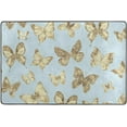 thumbnail image 4 of SKYSONIC 36x24in Butterflies Glittering Area Rug, Luxury Seamless Pattern Non-Slip Floor Carpet for Indoor Living Dining Room Bedroom, 4 of 7