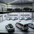 thumbnail image 5 of Diorama 1/64 Scale Double-Decker Car Garage Showroom w/LED Lights - Realistic Parking Lot Display Model for Diecast Collections, City Scene Building Kit, 5 of 5