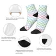thumbnail image 5 of Pofeuu Colorful Checkerboard Print 30cm Socks, Adult Running Hiking Socks for Youth and Adult, 5 of 7