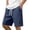 Navy |#1, variant on Mens Casual Shorts Cotton Drawstring 9 inch Waffle Shorts Stretch Elastic Waist Summer Beach Lounge Sweat Shorts Navy 2XL
