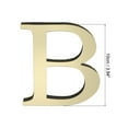thumbnail image 2 of Unique Bargains 3D Acrylic Alphabet Mirror Wall Stickers Self-Adhesive Gold B Shape, 2 of 8